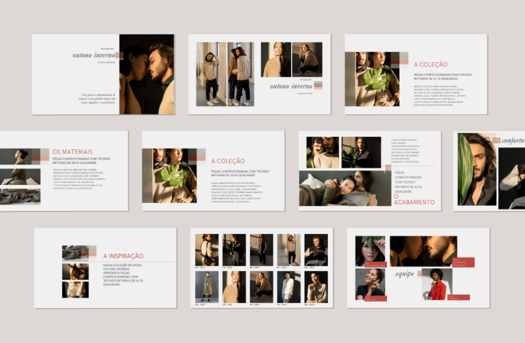 Template moodboard de moda