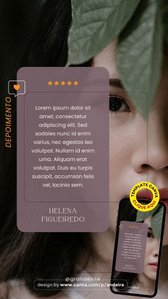 template de bom dia depoimento