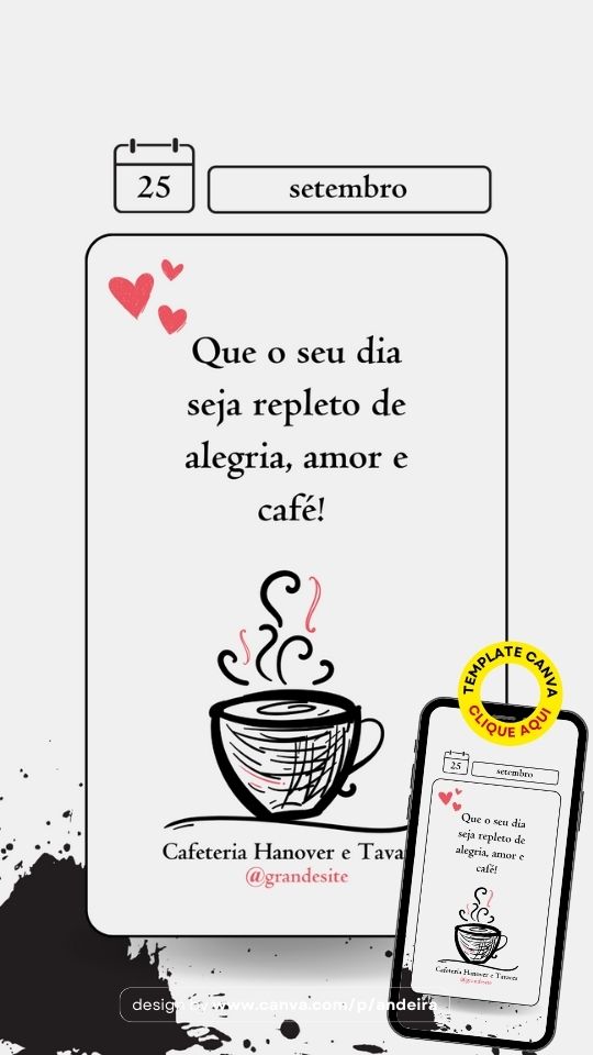 template bom dia cafe