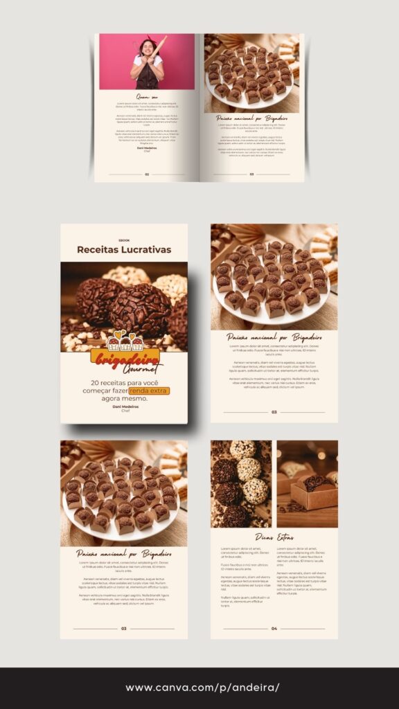 Template Ebook Moderno Confeitaria Gourmet