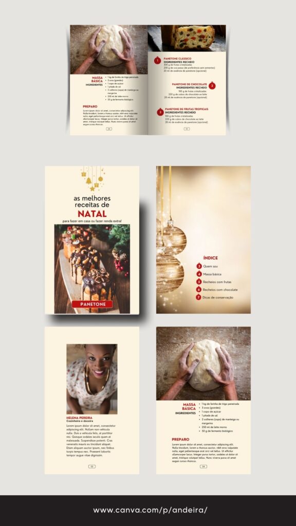 Template Ebook Moderno Especial Panetone - Natal