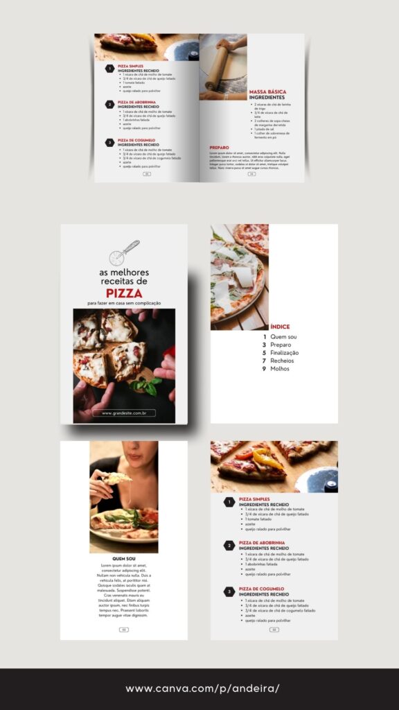 Template Ebook Completo para Receitas Gourmet